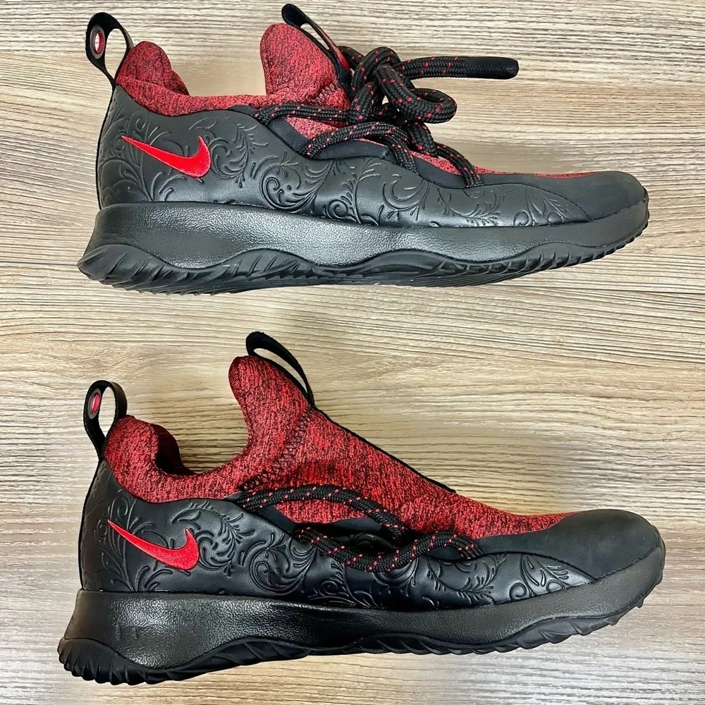 Nike City Loop Floral Shoes Womens Size 8 Black/University Red Sneakers